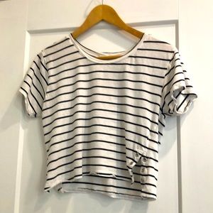 Garage striped crop top